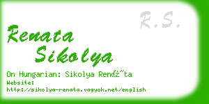 renata sikolya business card